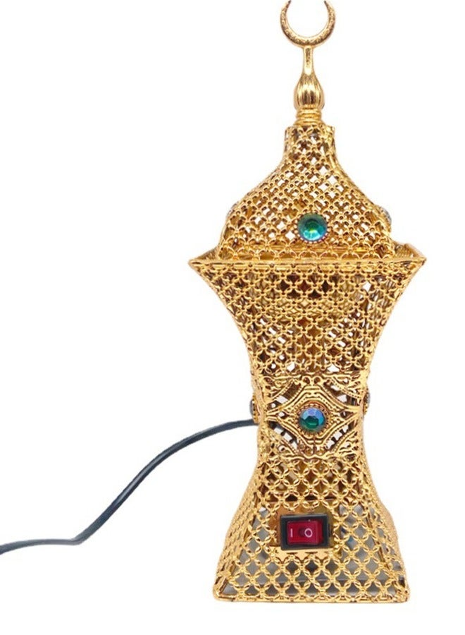 مبخرة كهربائية عربية على شكل برج مبخرة معدنية عتيقة - Image 1